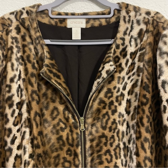 Chico's Leopard Print Jacket - Picture 2 of 11
